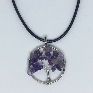 New Amethyst Gemstone Tree of Life Necklace